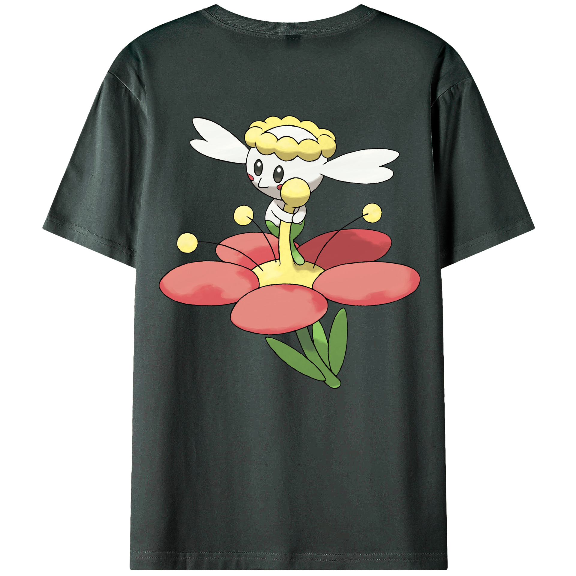 （画像用） ポケットモンスター Pokémon 綿100％ メンズ半袖Tシャツ（バックプリント） 通気性